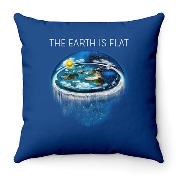 Discover Flat Earth Throw Pillow,earth Is Flat,firmament, Sheol, Nasa Conspiracy, New World Fe1 Black
