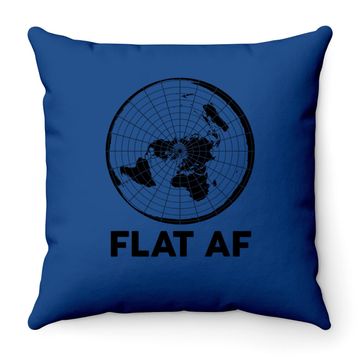 Discover Flat Earther Throw Pillow Conspiracy Theory Society Af World Gift