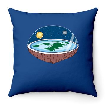 Discover Flat Earth Throw Pillow Ice Wall Throw Pillow Flat Theory Society Throw Pillow