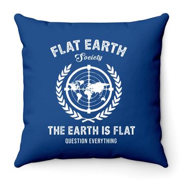 Discover Flat Earth Throw Pillow