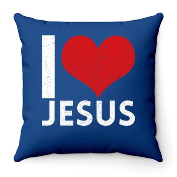 Discover I Love Jesus Throw Pillow