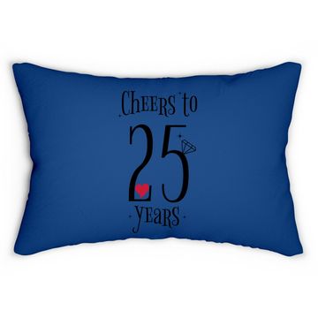 Discover Cheers To 25 Years - 25th Wedding Anniversary Lumbar Pillow
