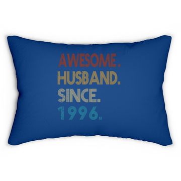 Discover 25th Wedding Anniversary Gift - Awesome Husband Since 1996 Lumbar Pillow