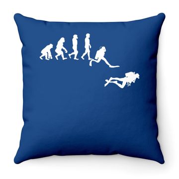 Discover Scuba Dive T- Throw Pillow Evolution Diving Diver Ocean Lover Gift