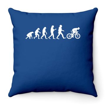 Discover Evolution Cycling Bicycle Road Bike Throw Pillow
