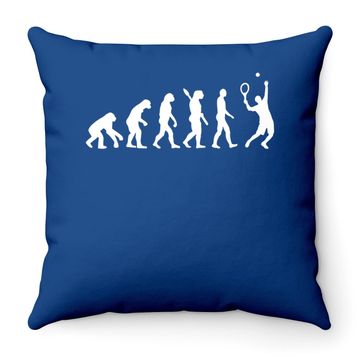 Discover Evolution Tennis Player Throw Pillow