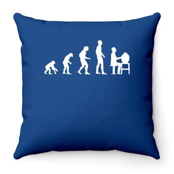 Discover Pottery Evolution Funny Ceramic Artist Gift Throw Pillow