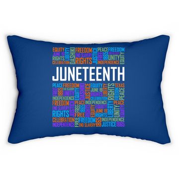 Discover Juneteenth Words Black History Afro American African Freedom Lumbar Pillow