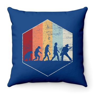 Discover Vintage Evolution Bass Guitar Throw Pillow