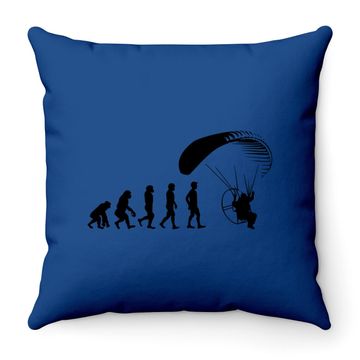 Discover Skydive Paraglider Parachuting Skydiving Paramotor Evolution Throw Pillow