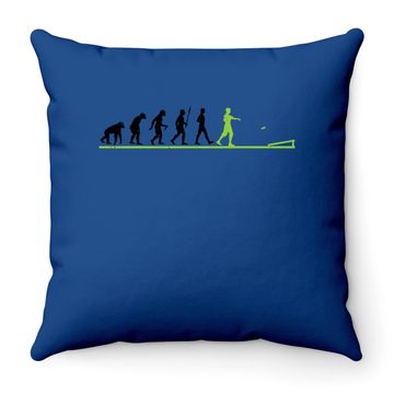 Discover Cornhole Evolution Throw Pillow - Funny Corn Hole Gift