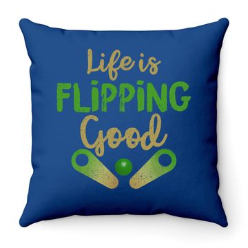 Discover Classic Retro Pinball Throw Pillow - Life Is Flipping Good Gift Throw Pillow