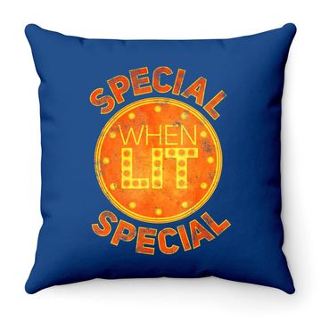 Discover Special When Lit - Funny Retro Pinball Gift Throw Pillow