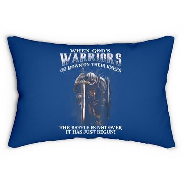 Discover When God Is Warriors Go Down On Their Knees Lumbar Pillow