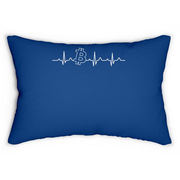 Discover Bitcoin Heartbeat Blockchain Digital Currency Funny Lumbar Pillow