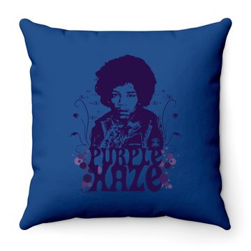 Discover Jimi Hendrix - Purple Haze Throw Pillow