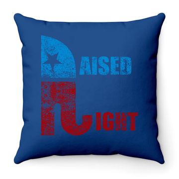 Discover Vintage Raised Right Republican Elephant Pro Trump 2020 Throw Pillow