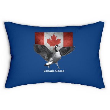 Discover Proud Canadian Flag Canada Goose Lumbar Pillow