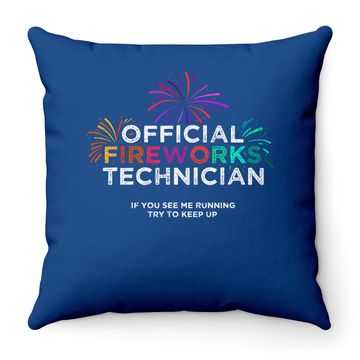 Discover  Fireworks Technician Throw Pillow Throw Pillow