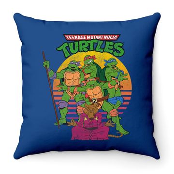 Discover Teenage Mutant Ninja Turtles Retro Sun Group Throw Pillow-throw Pillow