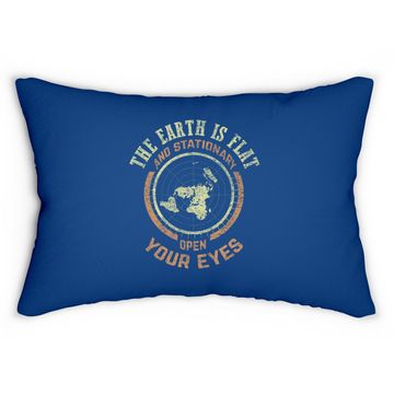 Discover Flat Earth And Stationary Vintage Conspiracy Lumbar Pillow