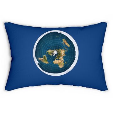 Discover Map Of The Flat Earth Lumbar Pillow