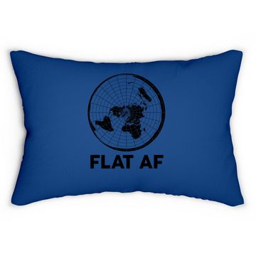 Discover Flat Earther Lumbar Pillow Conspiracy Theory Society Af World Gift
