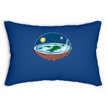 Discover Flat Earth Lumbar Pillow Ice Wall Lumbar Pillow Flat Theory Society Lumbar Pillow