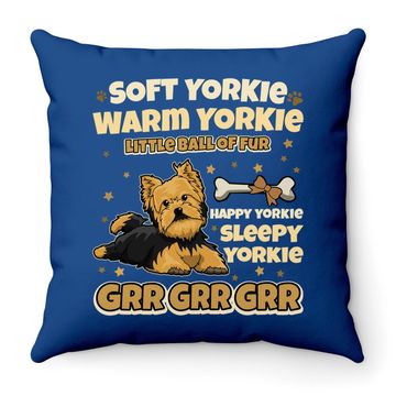 Discover Yorkie Dog Soft Yorkie Warm Yorkie Throw Pillow