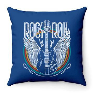 Discover Rock & Roll Music Throw Pillow