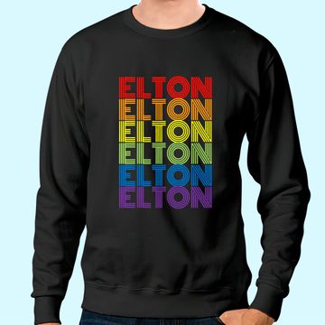 Discover Retro Style Elton Rainbow Sweatshirt