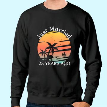Discover 25th Wedding Anniversary Cruise Just Married 25 Years Sweatshirt