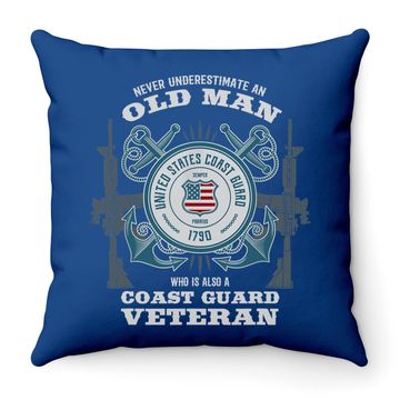 Discover U.s Coast Guard Veteran Throw Pillow