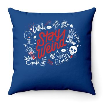 Discover Cruella Stay Weird Throw Pillow