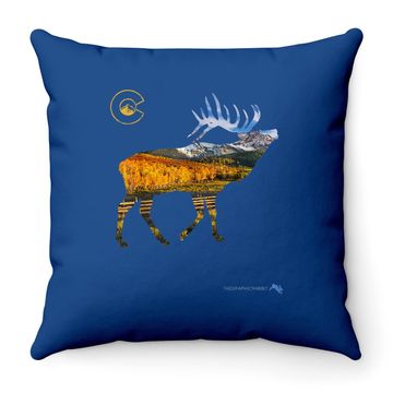Discover Colorado Elk Hunting Throw Pillow