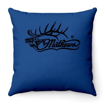 Discover Mathews Elk Hunting Logo'd Archery Throw Pillow