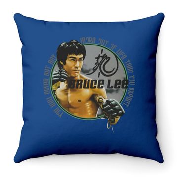Discover Bruce Lee Expectations Signature Quote Throw Pillow