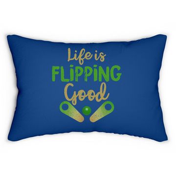 Discover Classic Retro Pinball Lumbar Pillow - Life Is Flipping Good Gift Lumbar Pillow