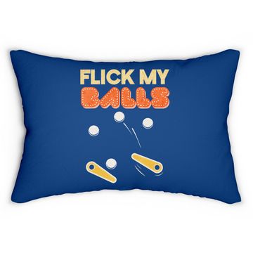 Discover Flick My Balls - Classic Retro Pinball Lumbar Pillow Gift