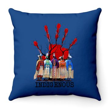 Discover Native American Indigenous Red Hand Throw Pillow