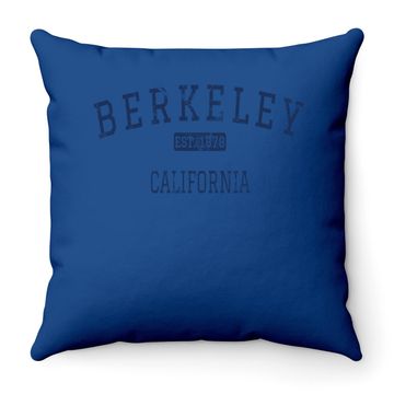 Discover Berkeley California Vintage Est Throw Pillow