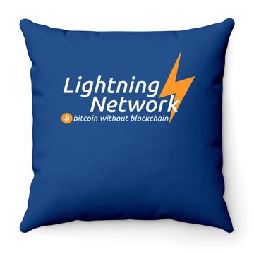 Discover Lightning Network - Bitcoin Without Blockchain Throw Pillow