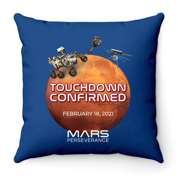 Discover Mars Perseverance Rover Nasa Mars Landing Throw Pillow