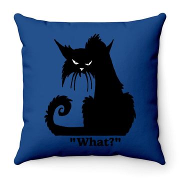 Discover Cat What Throw Pillow