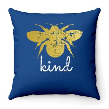 Discover Vintage Be Kind - Bumblebee Bee Kind Kindness Throw Pillow