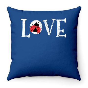 Discover Ladybug Love Vintage Throw Pillow