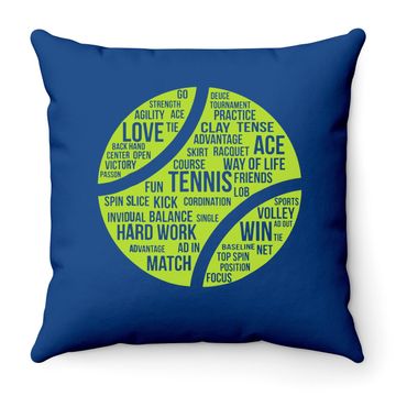 Discover Tennis Quote Throw Pillow