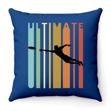 Discover Retro Ultimate Frisbee Throw Pillow
