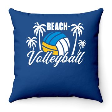 Discover Beach Volleyball Throw Pillow