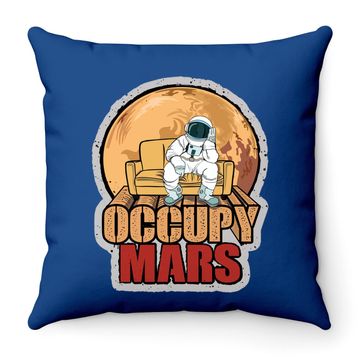 Discover Elon Musk Occupy Mars Throw Pillow